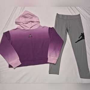 Jordan Hoodie and Leggings Girls Size Large